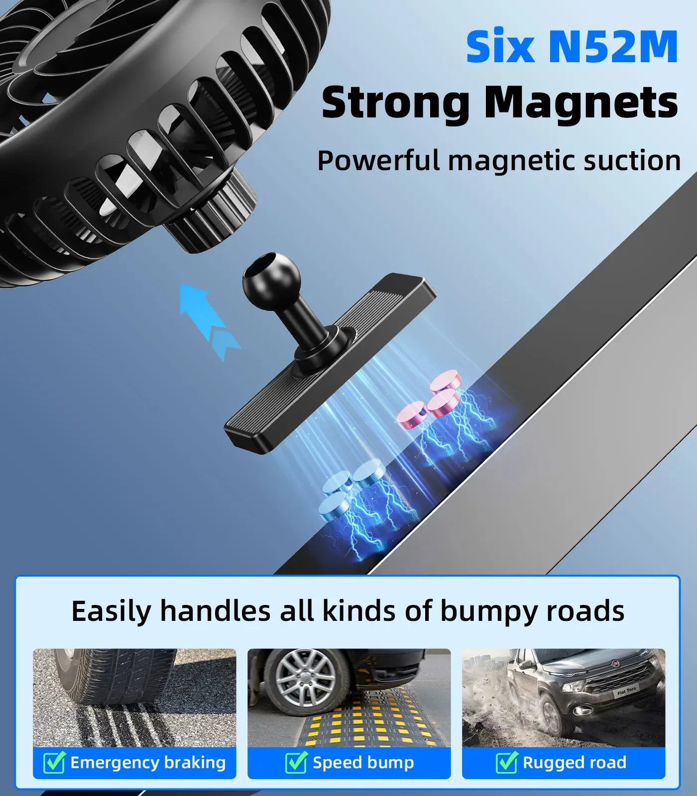 Golf Cart Magnetic Fan