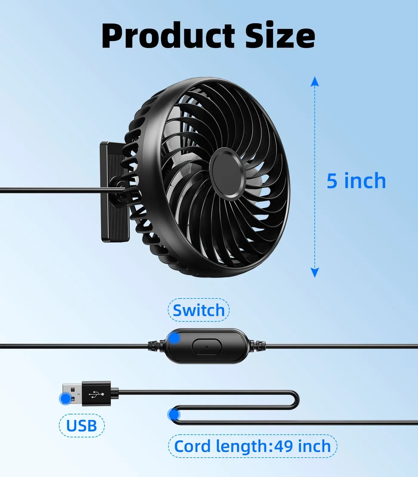 Golf Cart Magnetic Fan