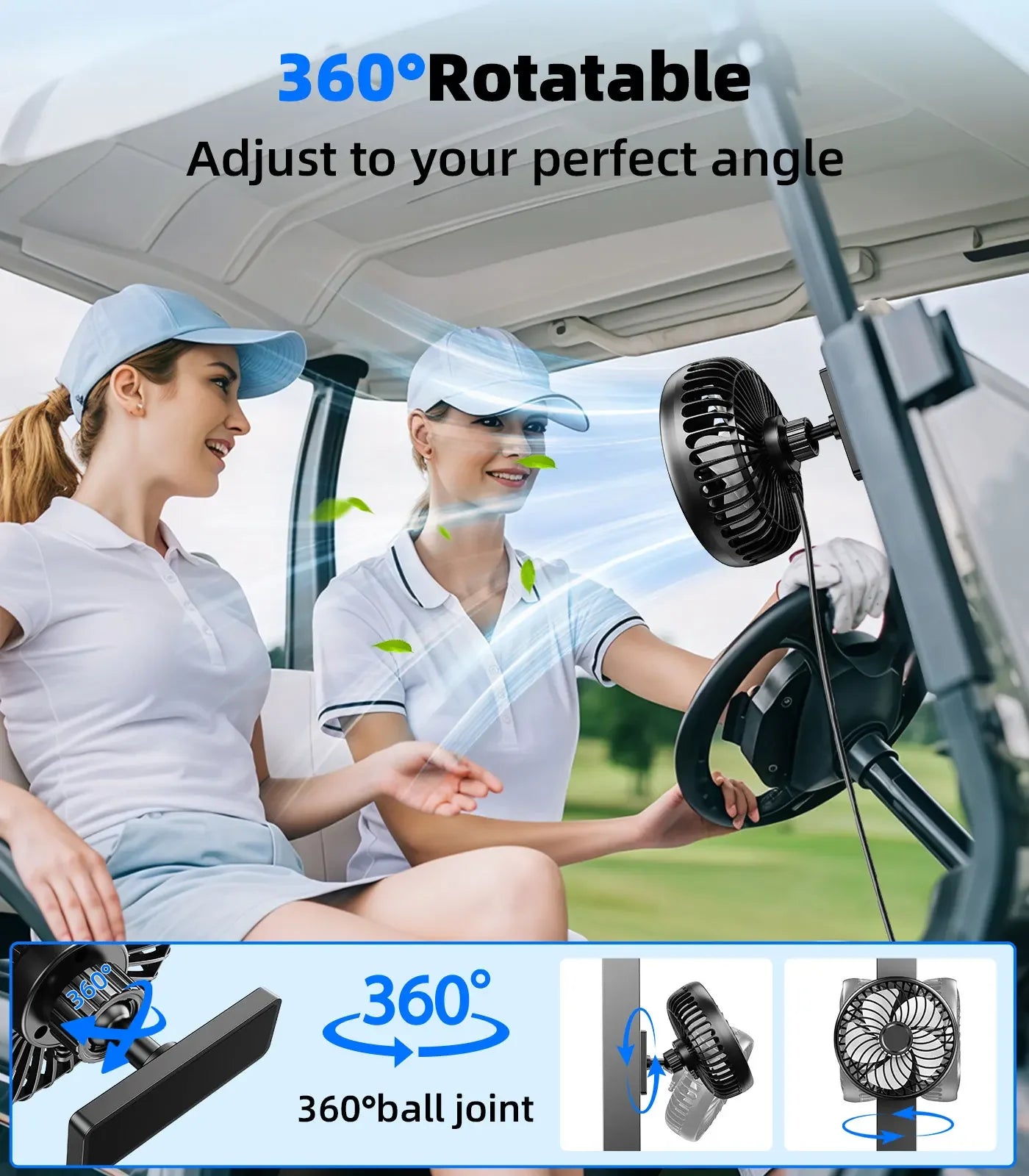 Golf Cart Magnetic Fan